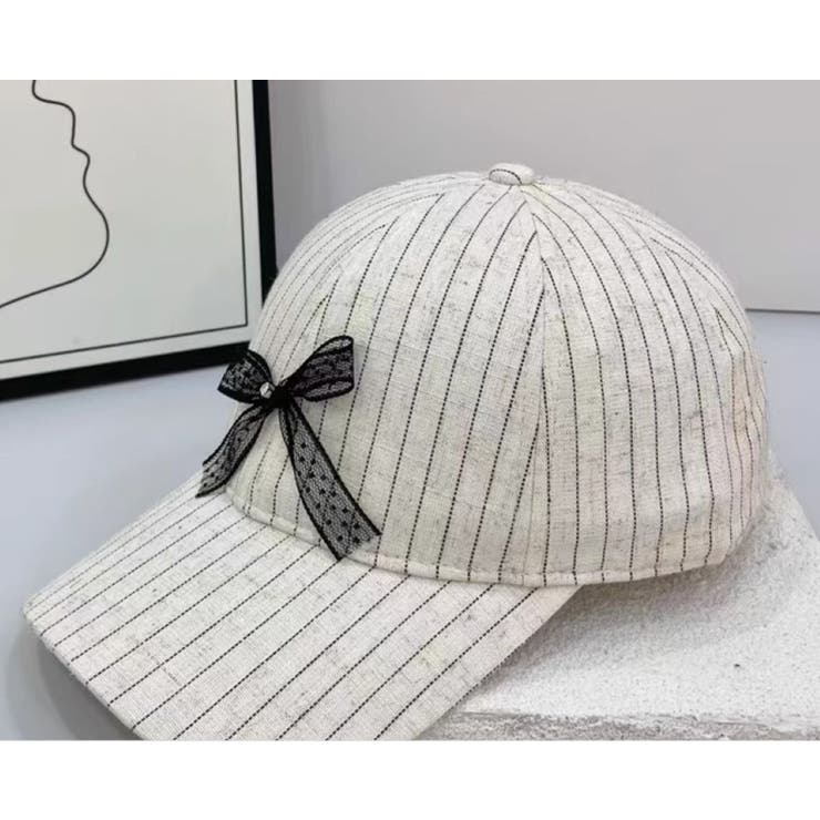 ストライプCAP レースリボン付 | LETee | 詳細画像2 