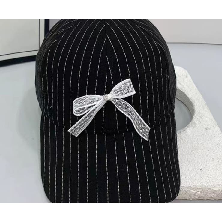 ストライプCAP レースリボン付 | LETee | 詳細画像3 