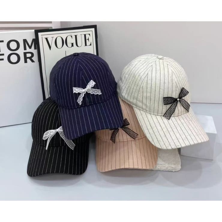 ストライプCAP レースリボン付 | LETee | 詳細画像5 