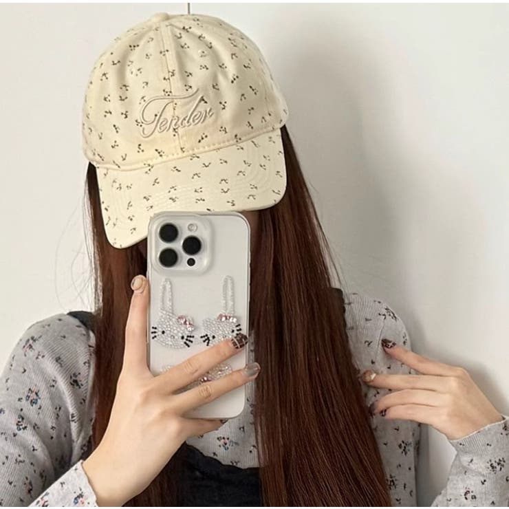 花柄＆刺繍ロゴCAP[品番：LPSW0010246]｜LETee（レティー）の