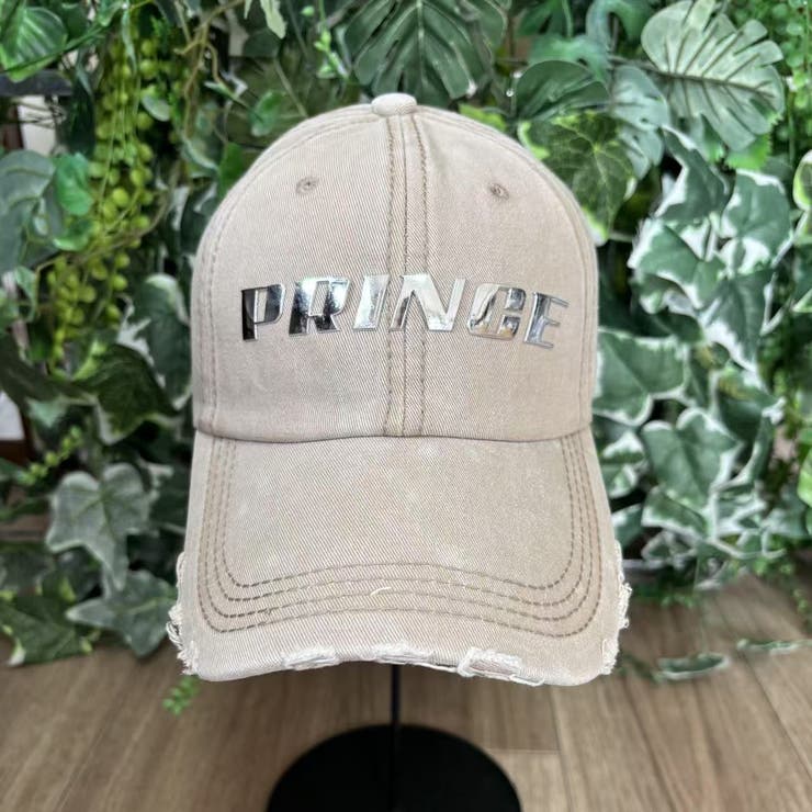 BEIGE | メタルロゴ＆ダメージCAP | LETee