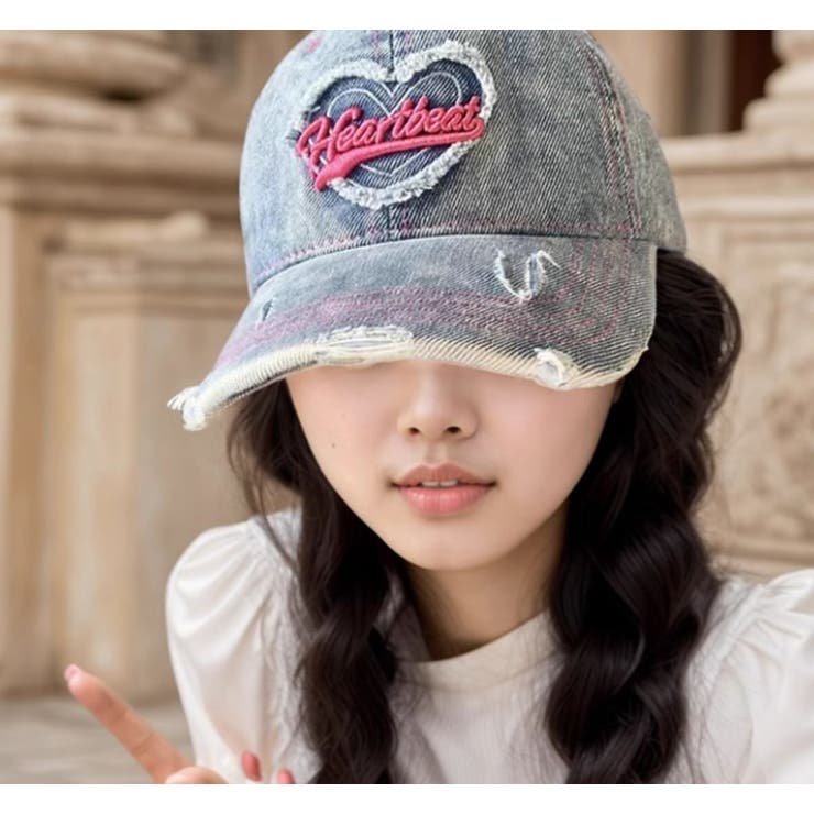 BLUE | ハートビートカラーデニムCAP | LETee