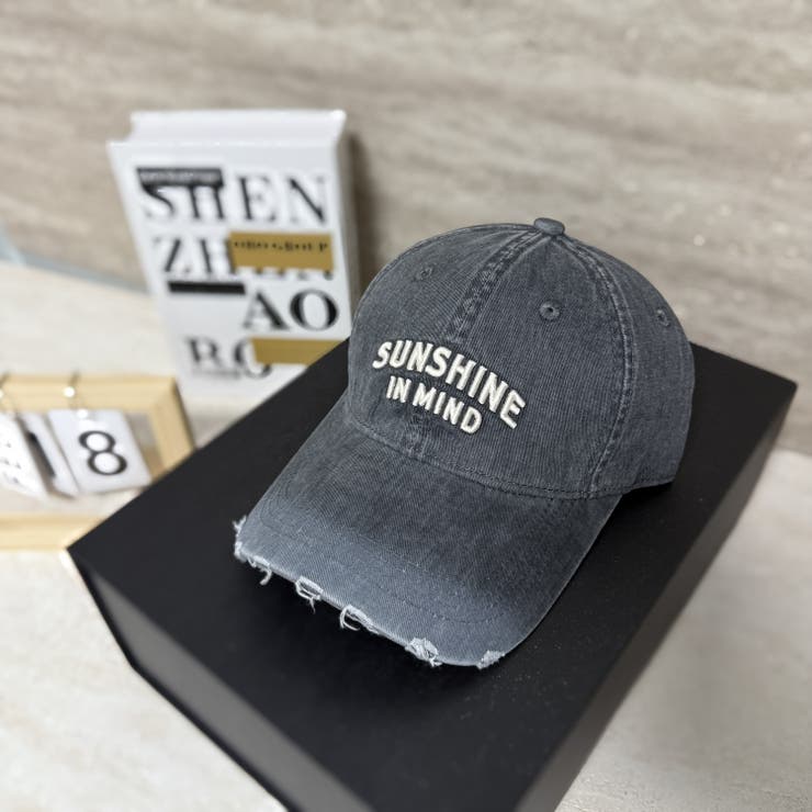 GREY | SUNSHINEシシュウCAP/ダメージブリム | LETee