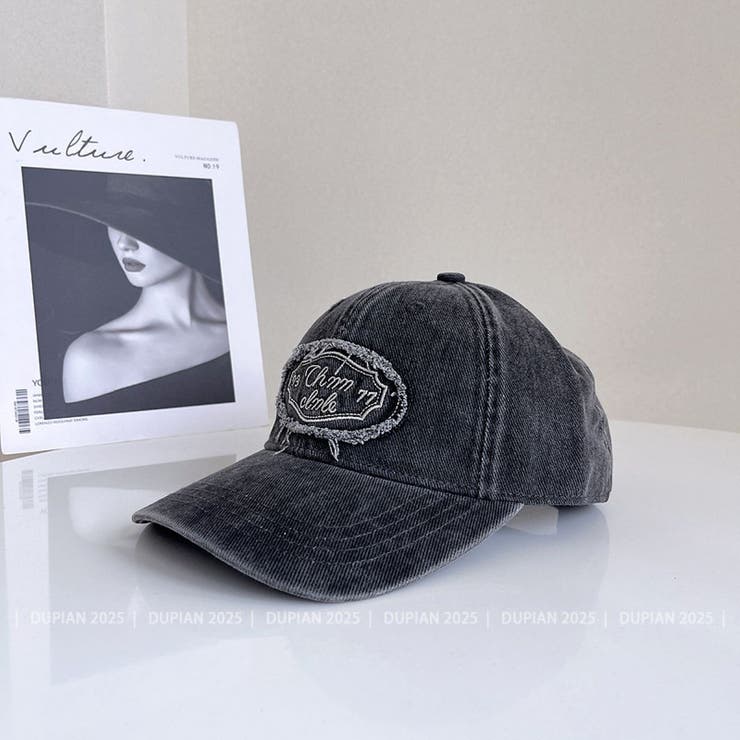 ウォッシュデニムCAP/同素材シシュウワッペン付 | LETee | 詳細画像15 