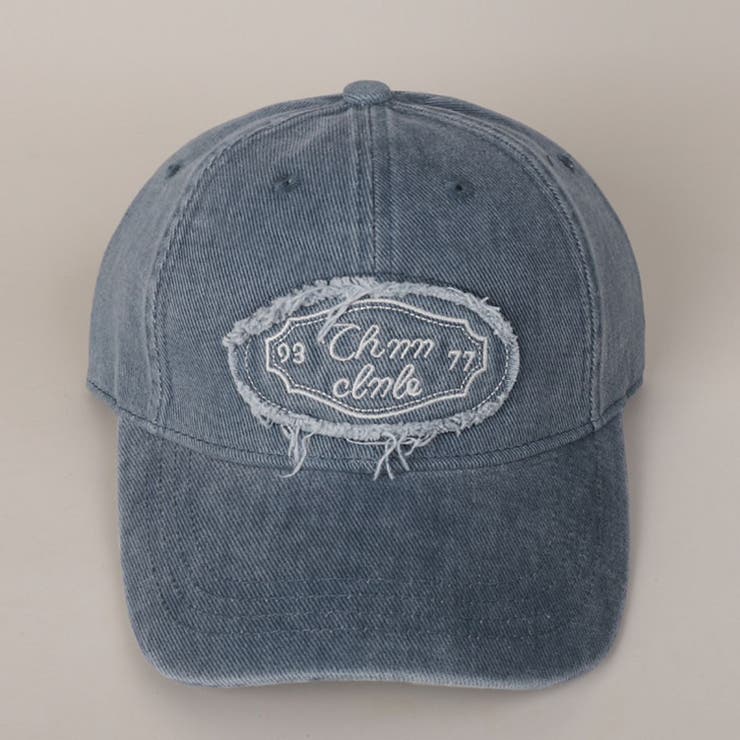 BLUE | ウォッシュデニムCAP/同素材シシュウワッペン付 | LETee
