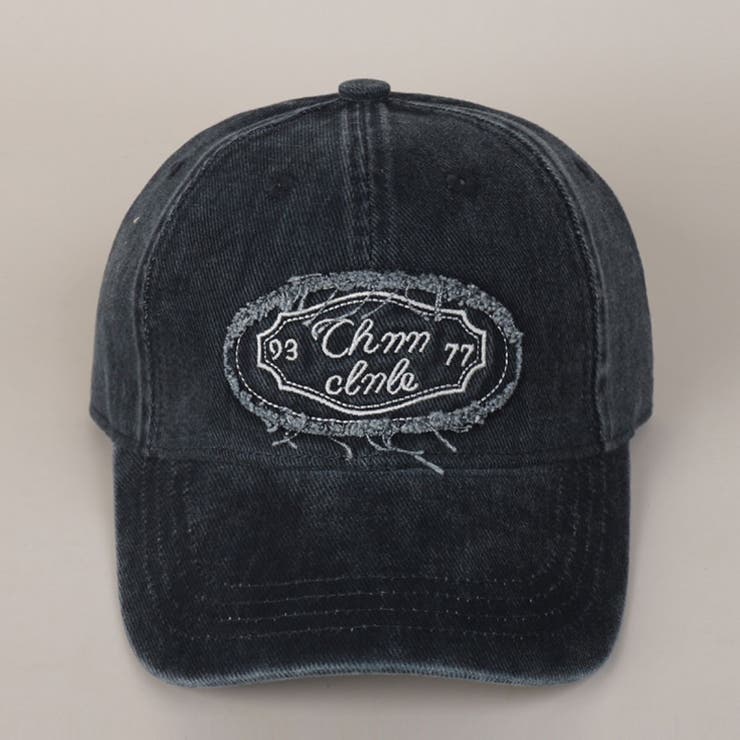 BLACK | ウォッシュデニムCAP/同素材シシュウワッペン付 | LETee