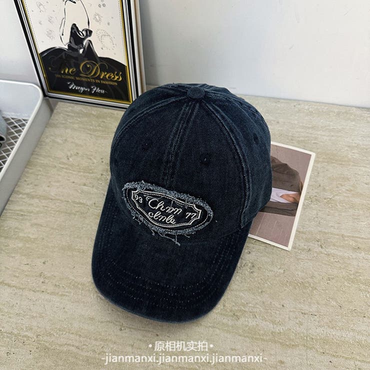 ウォッシュデニムCAP/同素材シシュウワッペン付 | LETee | 詳細画像20 