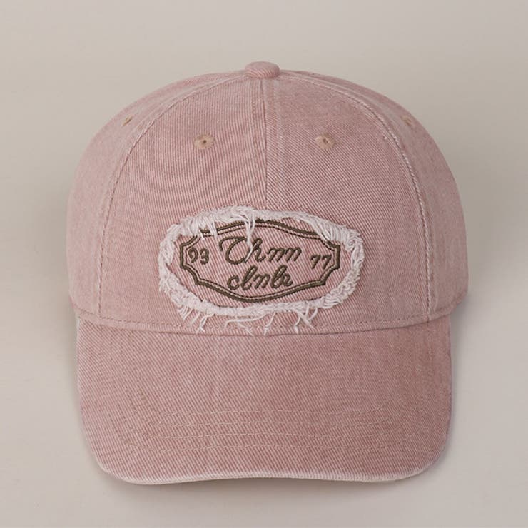 PINK | ウォッシュデニムCAP/同素材シシュウワッペン付 | LETee