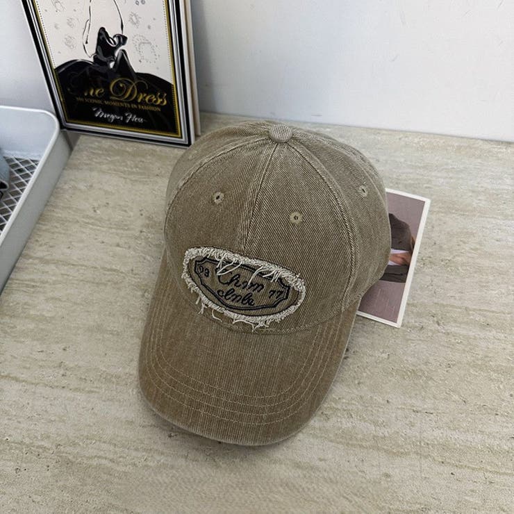 ウォッシュデニムCAP/同素材シシュウワッペン付 | LETee | 詳細画像6 