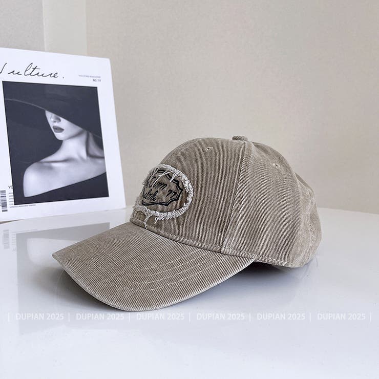 ウォッシュデニムCAP/同素材シシュウワッペン付 | LETee | 詳細画像8 