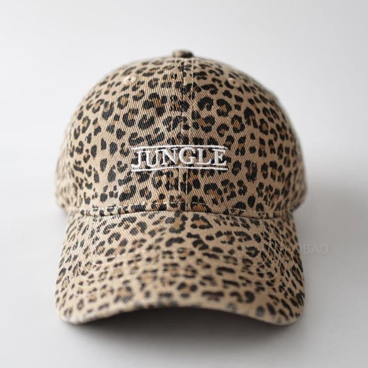 CAMEL | JUNGLE刺繍ロゴレオパードCAP | LETee