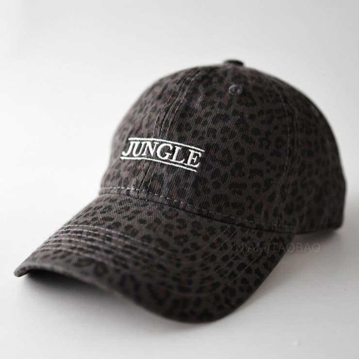 CHARCOAL | JUNGLE刺繍ロゴレオパードCAP | LETee
