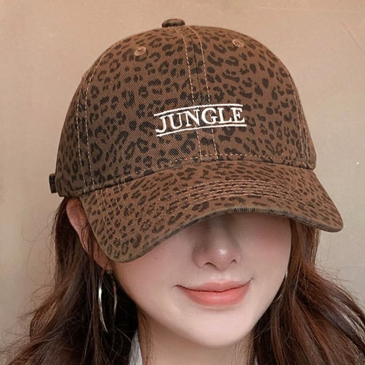 JUNGLE刺繍ロゴレオパードCAP | LETee | 詳細画像1 