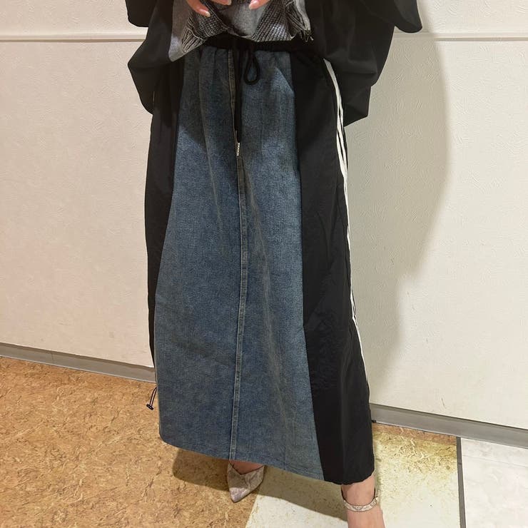 グラムリップス　ロングスカート glam lips ギャザー ラップライク SKIRTオンライン 通販