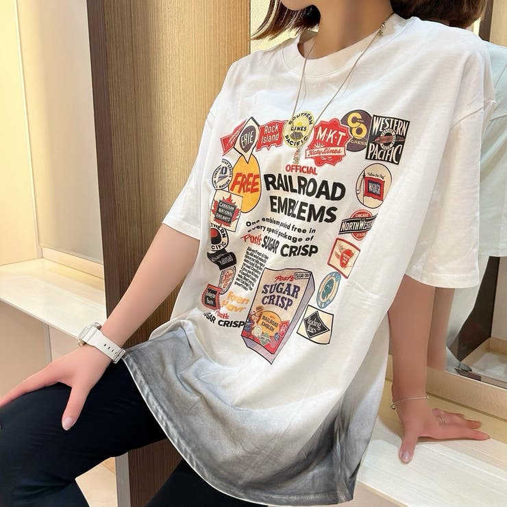 グラデーションプリントティーシャツ[品番：LPSW0009797]｜Lips 