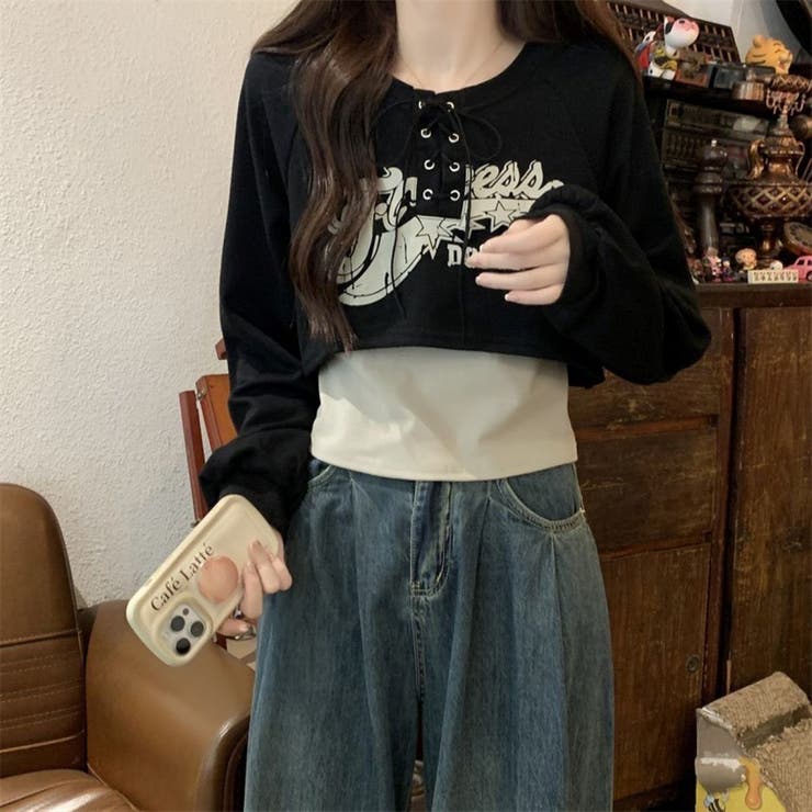 スピンドルショートトップス/ロゴプリント/インナー付き | LETee | 詳細画像4 