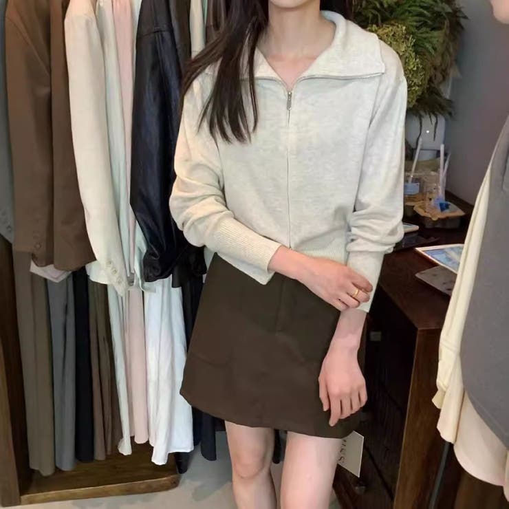 ジップアップニットカーディガン | LETee | 詳細画像1 