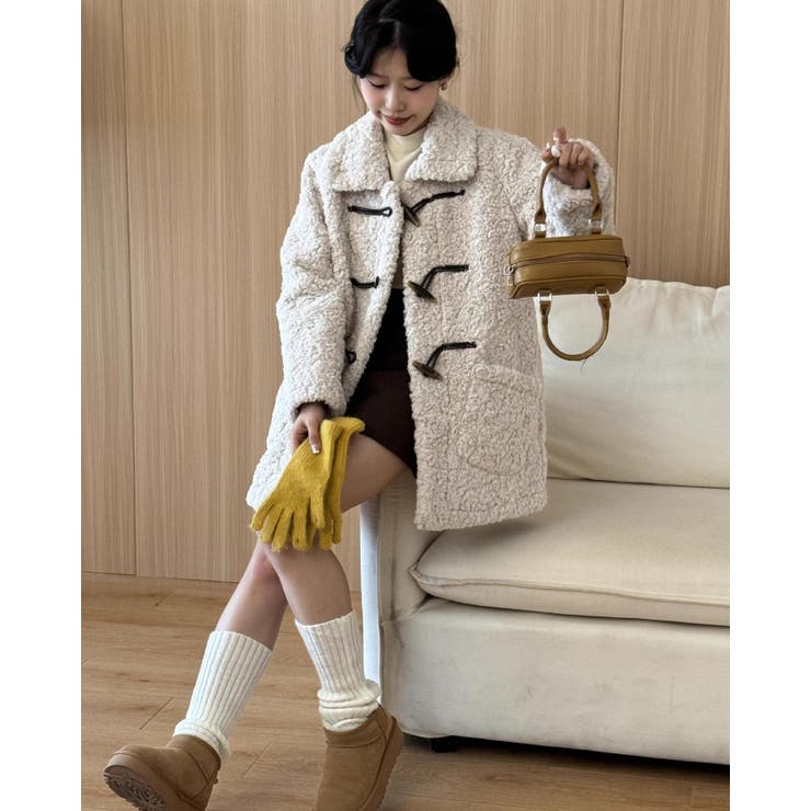 ポケツキボアダッフルコート[品番：LPSW0009948]｜LETee（レティー）の