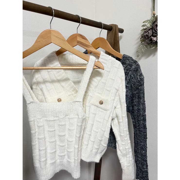 金ボタンニットカーディガン | LETee | 詳細画像2 