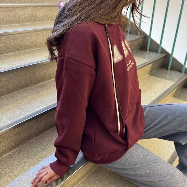 【大人気！】ぼかし＆シシュウロゴプルパーカー | LETee | 詳細画像7 