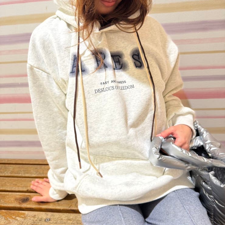 【大人気！】ぼかし＆シシュウロゴプルパーカー | LETee | 詳細画像1 