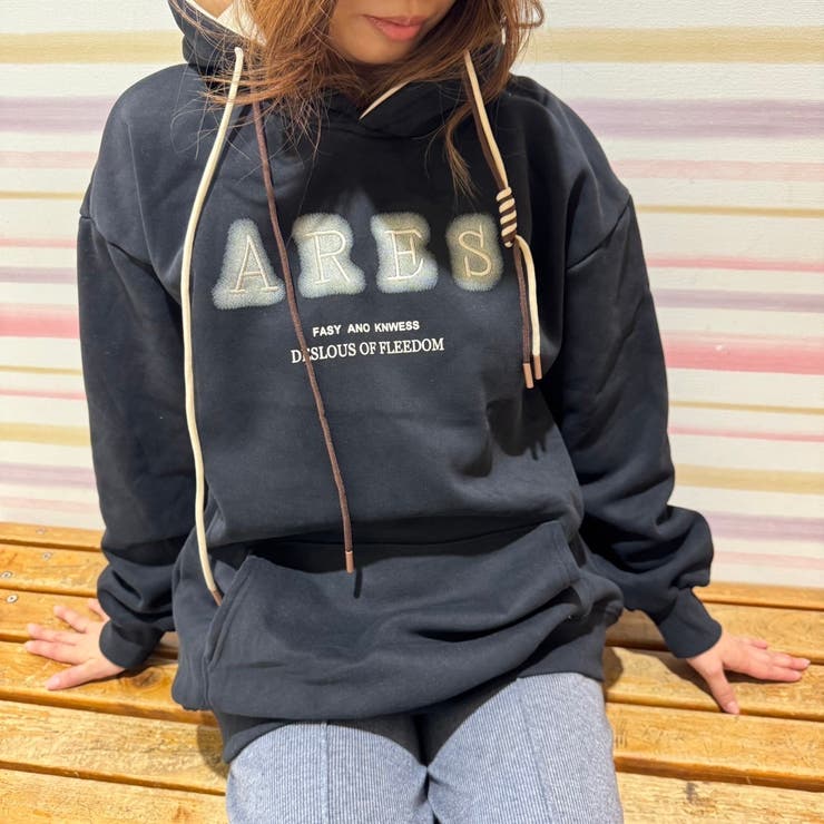 【大人気！】ぼかし＆シシュウロゴプルパーカー | LETee | 詳細画像3 