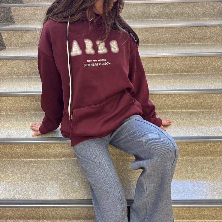 【大人気！】ぼかし＆シシュウロゴプルパーカー | LETee | 詳細画像5 