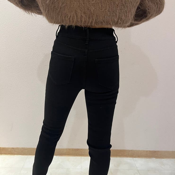裏起毛デニムカットオフスキニーパンツ | LETee | 詳細画像5 