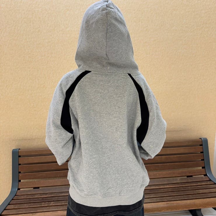 アームホール配色ジップパーカー | LETee | 詳細画像4 