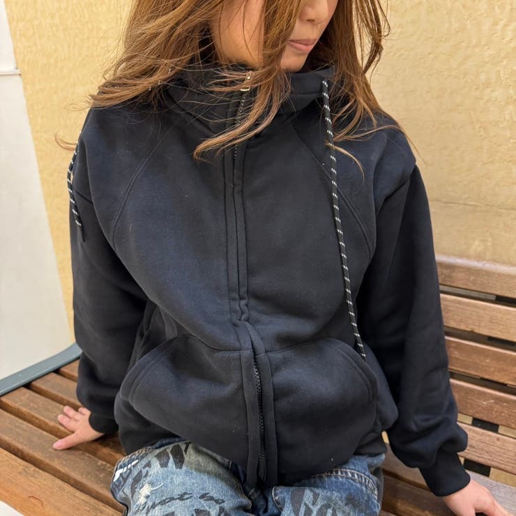 BLACK | ジップパーカー | LETee