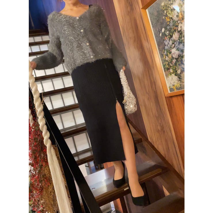 【着回し力抜群！】可愛くもエレガントにも♪ シャギーVカーディガン 肌触り良く着… | LETee | 詳細画像14 