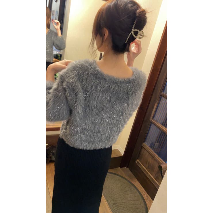 【着回し力抜群！】可愛くもエレガントにも♪ シャギーVカーディガン 肌触り良く着… | LETee | 詳細画像16 