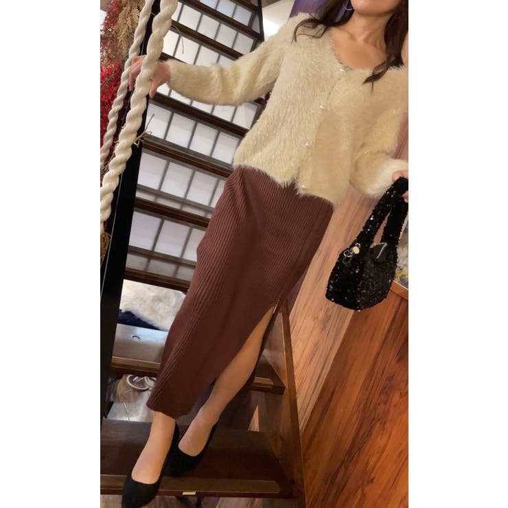 【着回し力抜群！】可愛くもエレガントにも♪ シャギーVカーディガン 肌触り良く着… | LETee | 詳細画像5 