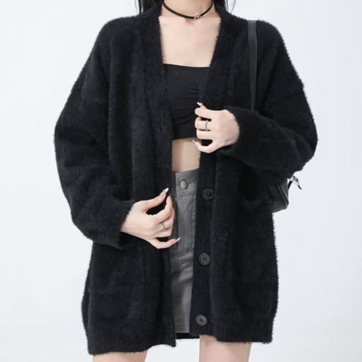 シャギーニットVカーディガン | LETee | 詳細画像11 