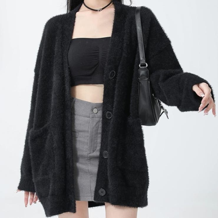 シャギーニットVカーディガン | LETee | 詳細画像12 