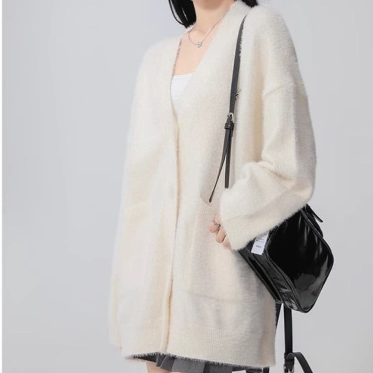 シャギーニットVカーディガン | LETee | 詳細画像3 