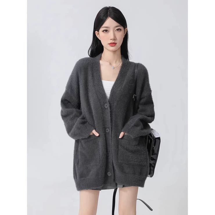 シャギーニットVカーディガン | LETee | 詳細画像8 