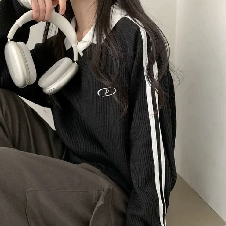 ワッフル袖ラインスキッパートップス | LETee | 詳細画像15 