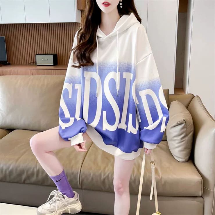 BIGロゴグラデーションプリントプルパーカー | LETee | 詳細画像15 