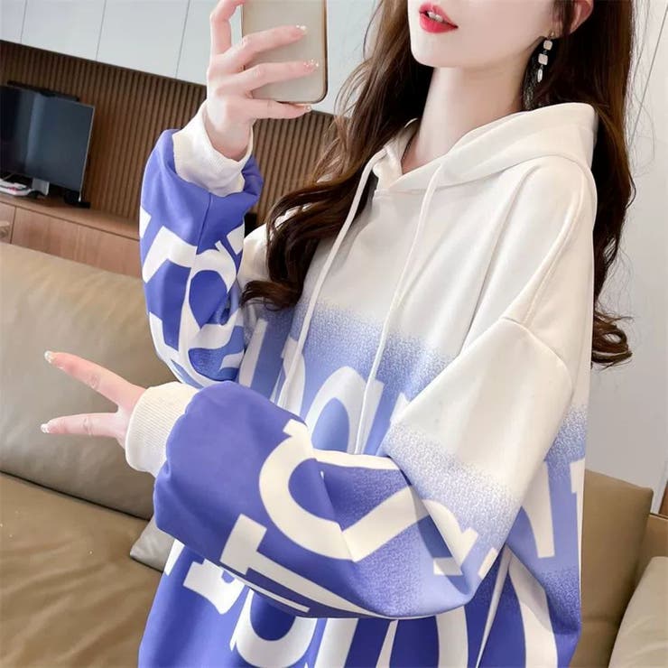 BIGロゴグラデーションプリントプルパーカー | LETee | 詳細画像17 