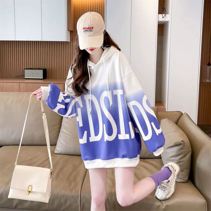 BIGロゴグラデーションプリントプルパーカー | LETee | 詳細画像18 