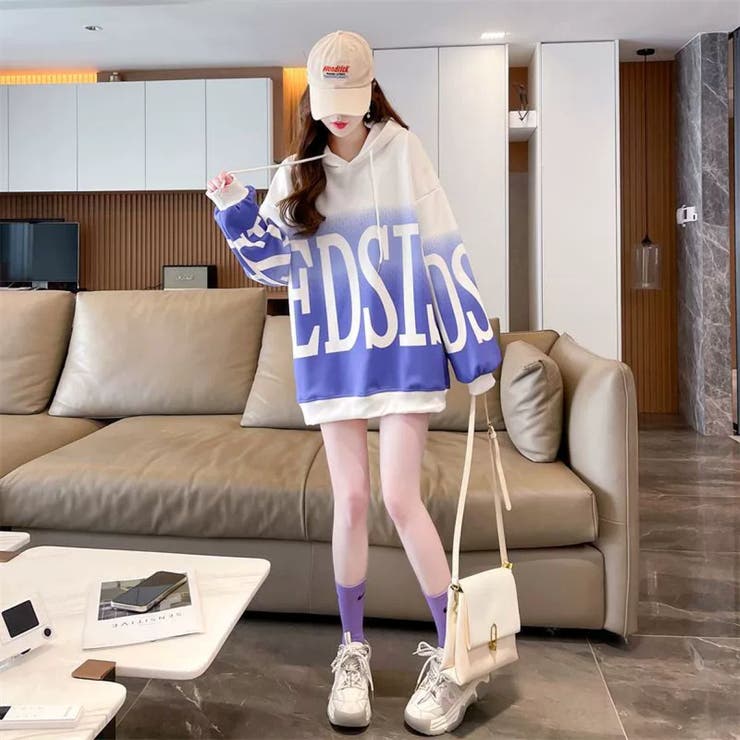 BIGロゴグラデーションプリントプルパーカー | LETee | 詳細画像19 