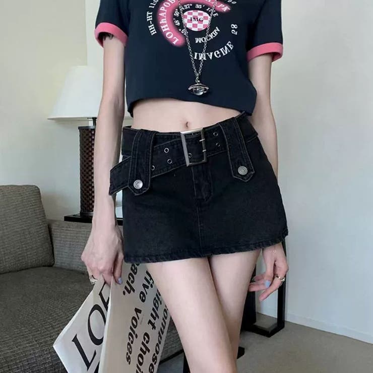 デニム/インナーショートパンツミニスカート | LETee | 詳細画像11 