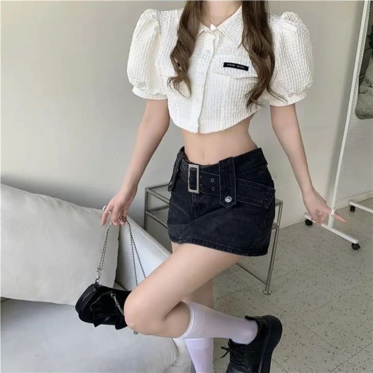 デニム/インナーショートパンツミニスカート | LETee | 詳細画像12 