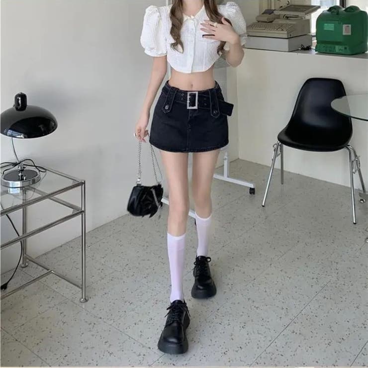 デニム/インナーショートパンツミニスカート | LETee | 詳細画像15 