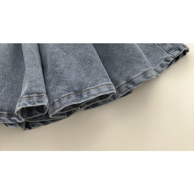 レースアップデニムミニスカート/ボックスプリーツ/ハイウエスト | LETee | 詳細画像6 