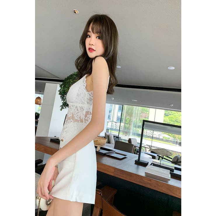 レースVネックキャミソール | LETee | 詳細画像3 