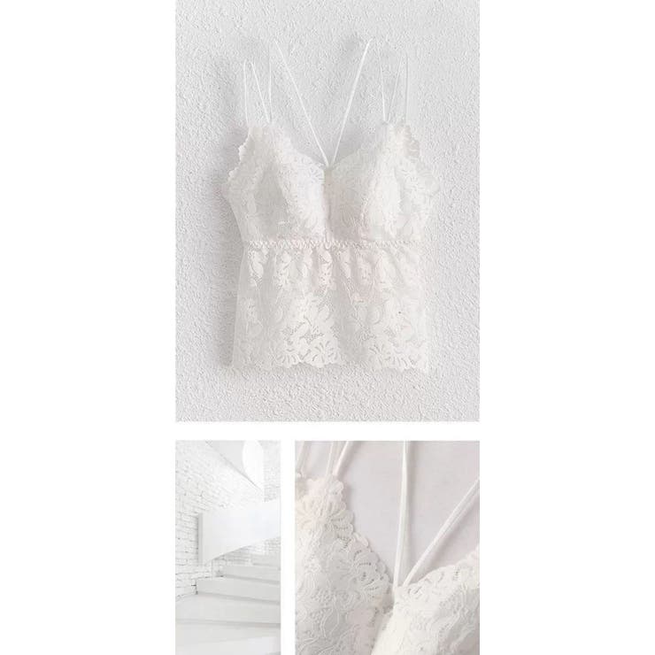 レースVネックキャミソール | LETee | 詳細画像4 
