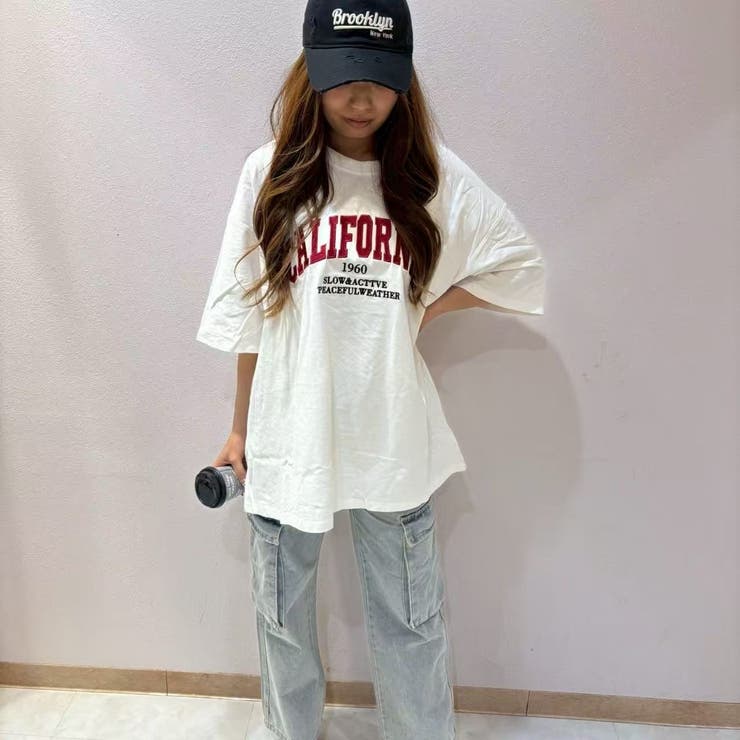WHITE | CALIFORNIA刺繍Tシャツ | LETee