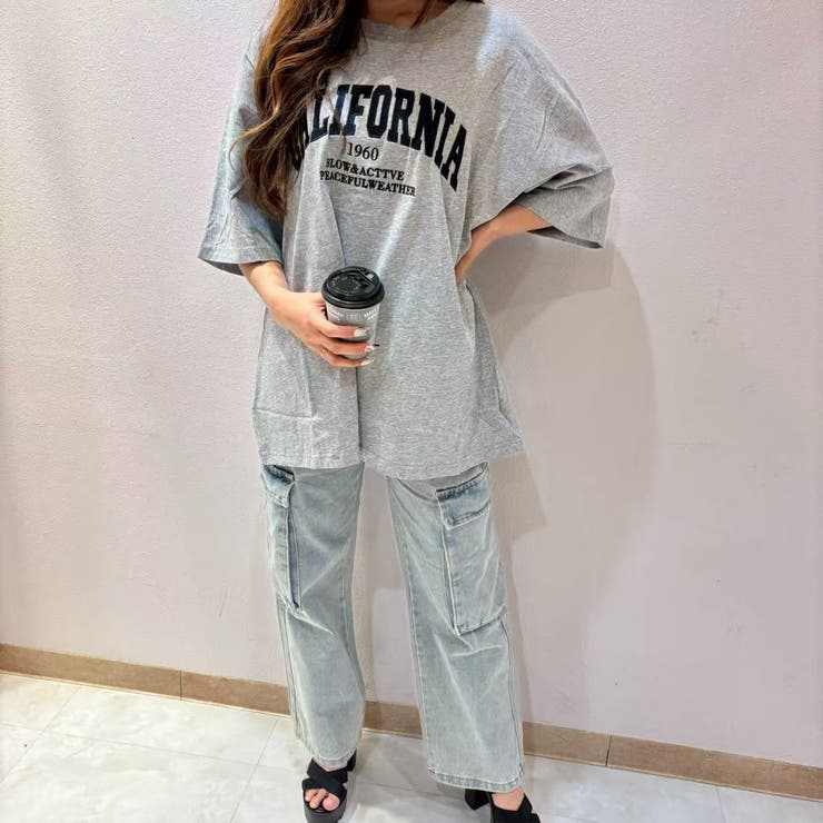 GREY | CALIFORNIA刺繍Tシャツ | LETee